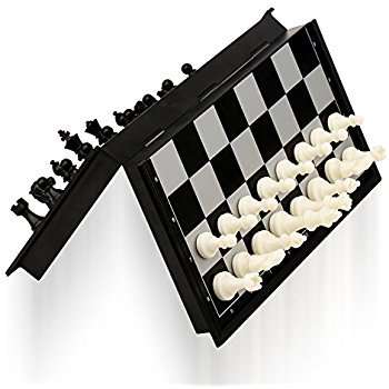 CHESS BOARD AND PAWNS