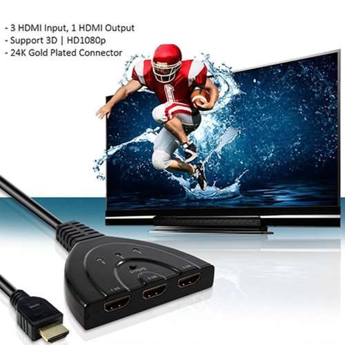 HD1831 3-Port HDMI Switch with Pigtail Cable