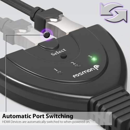 HD1831 3-Port HDMI Switch with Pigtail Cable