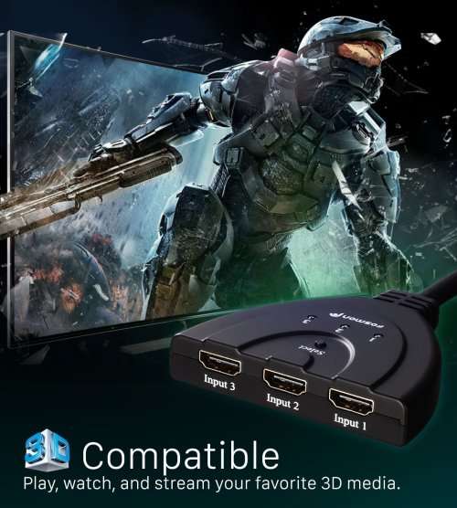 HD1831 3-Port HDMI Switch with Pigtail Cable