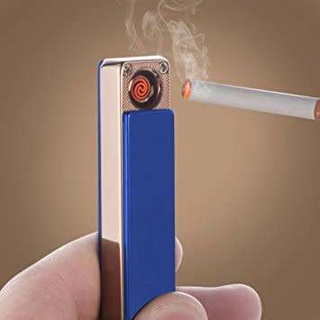 Portable slim rechargeable flameless cigarette usb lighter