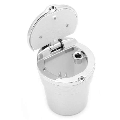 Portable Car Auto Travel Cigarette Cylinder Ashtray Holder Cup LED Light Blue