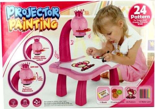 CHILDREN PROJECTOR PAINTING SET (PINK ONLY )