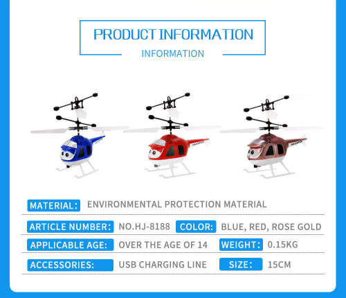 Flying Mini RC Infraed Induction Helicopter Aircraft Flashing Light Kids Toy Hot