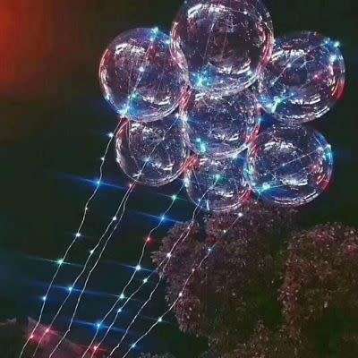 Balloon Colorful LED Light Transparent Round Balloons Party Christmas Decorations