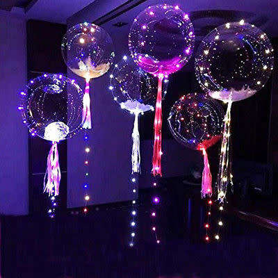 Balloon Colorful LED Light Transparent Round Balloons Party Christmas Decorations
