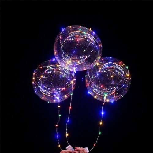 Balloon Colorful LED Light Transparent Round Balloons Party Christmas Decorations