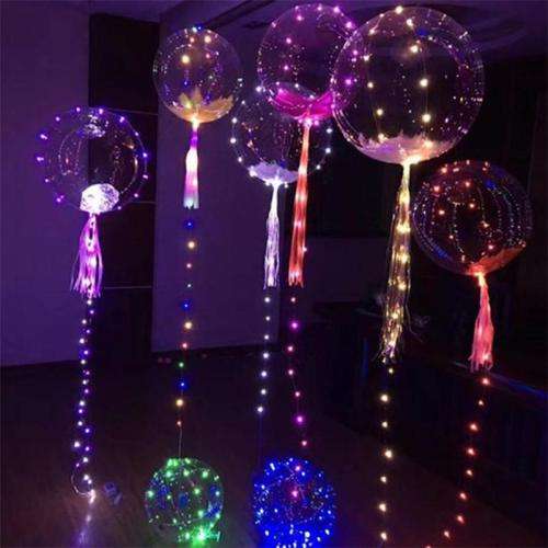 LED Light Transparent Round Balloons
