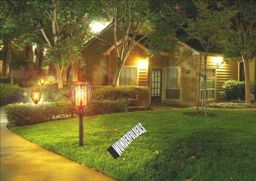 96 LED Solar Power Path Torch Light Dancing Flame Lighting Flickering Lamp