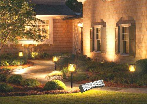 96 LED Solar Power Path Torch Light Dancing Flame Lighting Flickering Lamp