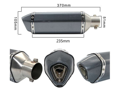 Racing Universal Motorcycle Escape Tube Muffler Exhaust