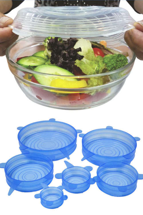 6 Silicone Sealing Lids.