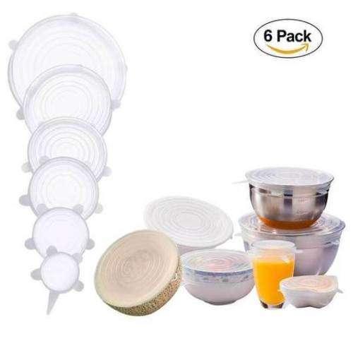 6 Silicone Sealing Lids.