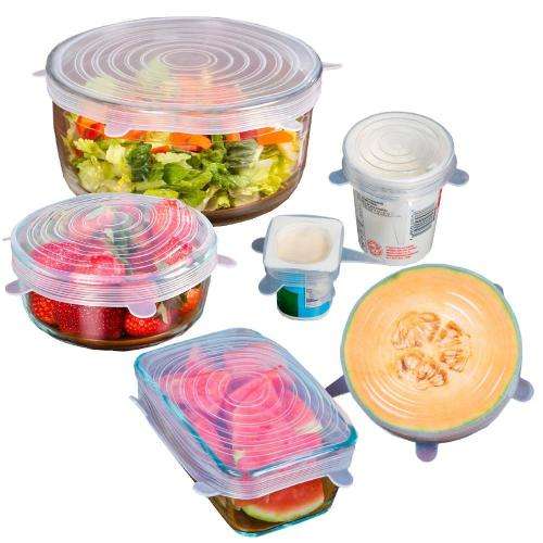 6 Silicone Sealing Lids.