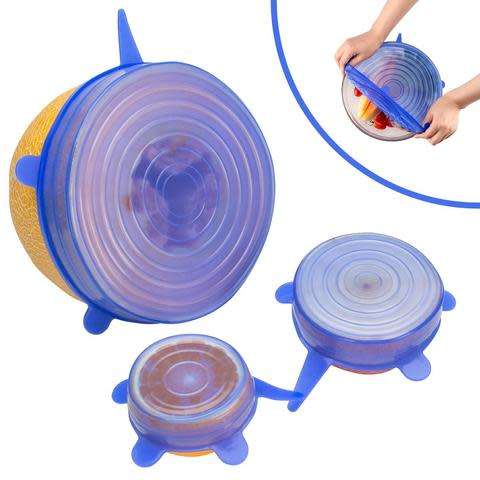 6 Silicone Sealing Lids.