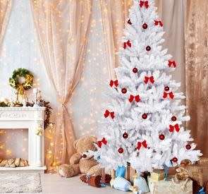 2.1M Christmas Decoration Tree White (Silver and White Colour)