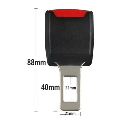2 Pc Car Seat Belt Clip Extender Safety Seatbelt Lock Buckle Plug Thick Insert Socket