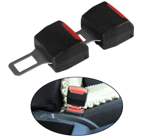 2 Pc Car Seat Belt Clip Extender Safety Seatbelt Lock Buckle Plug Thick Insert Socket