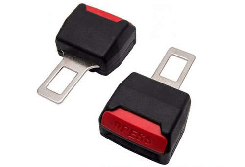 2 Pc Car Seat Belt Clip Extender Safety Seatbelt Lock Buckle Plug Thick Insert Socket