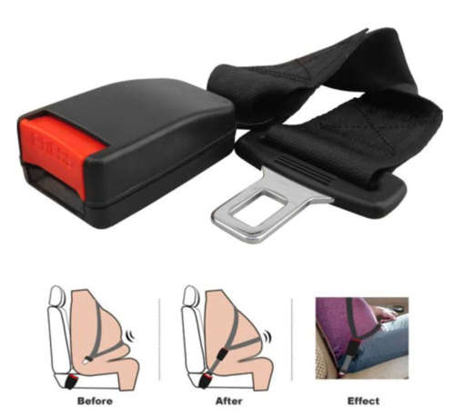 2 Pc Car Seat Belt Clip Extender Safety Seatbelt Lock Buckle Plug Thick Insert Socket