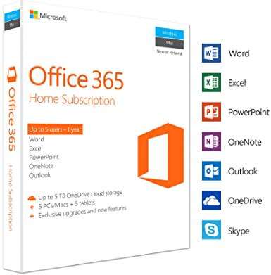 Microsoft Office 365 Home Edition - 5 Machines - Sealed