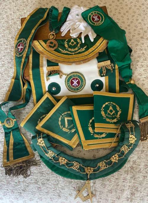 Masonic items and suitcase District Grand Lodge