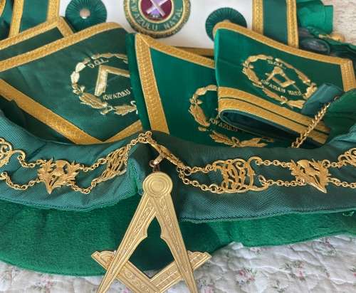 Masonic items and suitcase District Grand Lodge