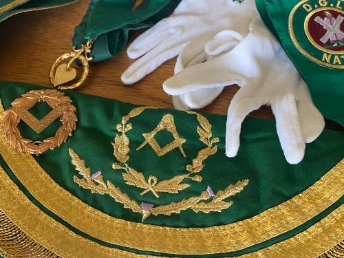 Masonic items and suitcase District Grand Lodge