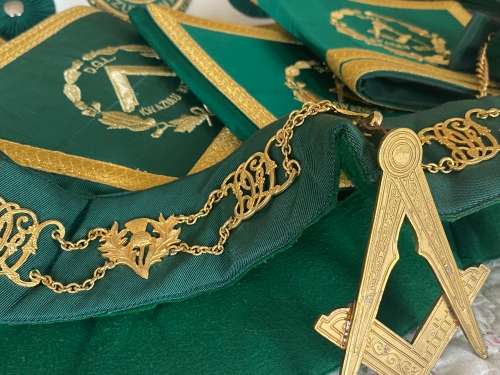 Masonic items and suitcase District Grand Lodge