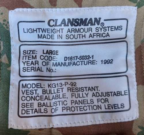 SAP Camo Bullet Proof Outer (1992)