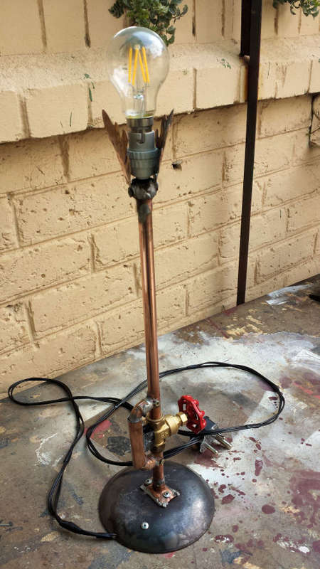 Stop- Cock Copper Pipe Lamp
