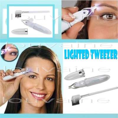 Lighted Tweezers  with Magnifier