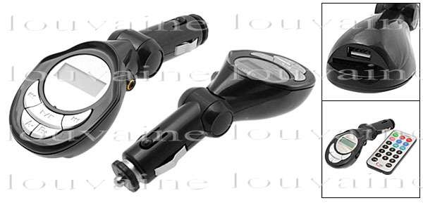 Car MP3 WMA Wireless FM Transmitter Modulator w/SD MMC Card Slot