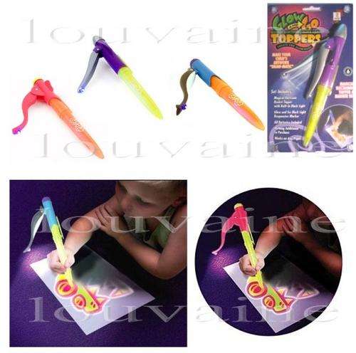 GREAT KIDS GIFT! GLOW and GO TOPPERS! Magical Electronic Topper & Marker Set.