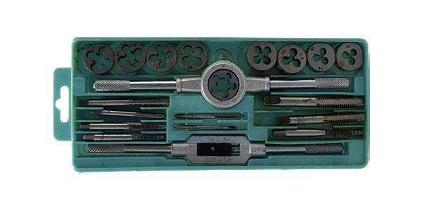 20 Pieces Tap and Die Screw Metalworking Standard Set