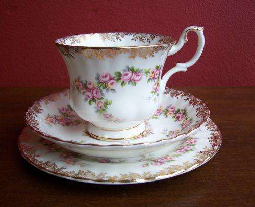 Royal Albert "Dimity Rose" Tea Trio