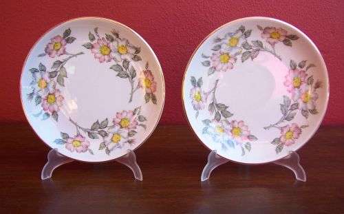 Pair of Myott Pin Trays - Prairie Rose