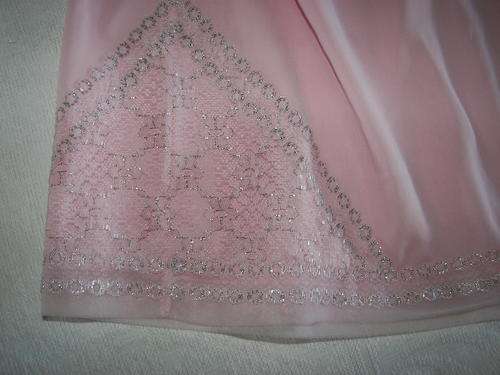 POLYESTER PINK LACE SLIP/PETTICOAT KNEE LENGTH SIZE SMALL30-32(TAGS ATTACHED)