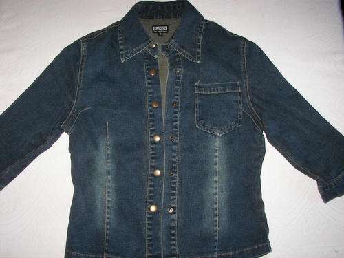 STRETCH DENIM  JACKET/TOP SIZE 32/34 SMALL