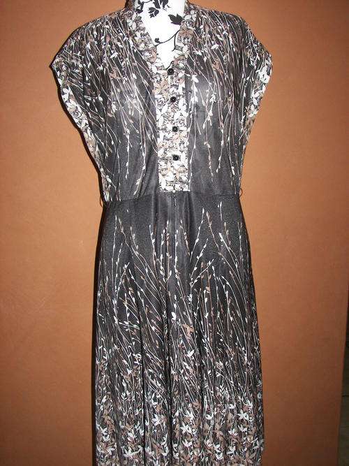 VINTAGE" RUTH REED" RUSTIC NATURAL DRESS SIZE 36-38