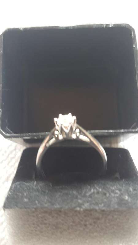 SOLID 9CT WHITE GOLD UK HALLMARKED/STAMPED DIAMOND 0.25CTS SOLITAIRE ENGAGEMENT RING SIZE K