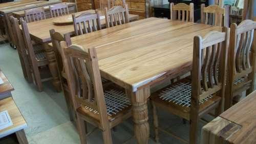 Dining Table with 8 chairs made from Blackwood
