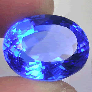 13.75CT Quartz Oval Tanzanite Blue 17x14x9mm Brazil Unheated VVS