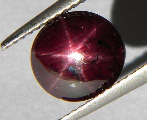 Extremely scarce natural unheated wine red 6-ray star Madagascar ruby 3.060ct 8.40x7.80x4.40mm