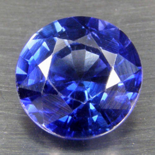 1.60ct Natural Sapphire - Kashmir Blue - Madagascar - Round - Heated - Loupe Clean 6.8x6.8x3.9mm