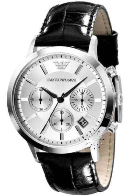 **R4999.99** CLASSIC BLACK LEATHER STRAP!! Mens Emporio Armani AR2432