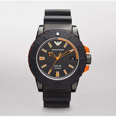 **R4799.99** NEW ARRIVAL !! Mens Emporio Armani - Black Silicone Sportivo AR5969