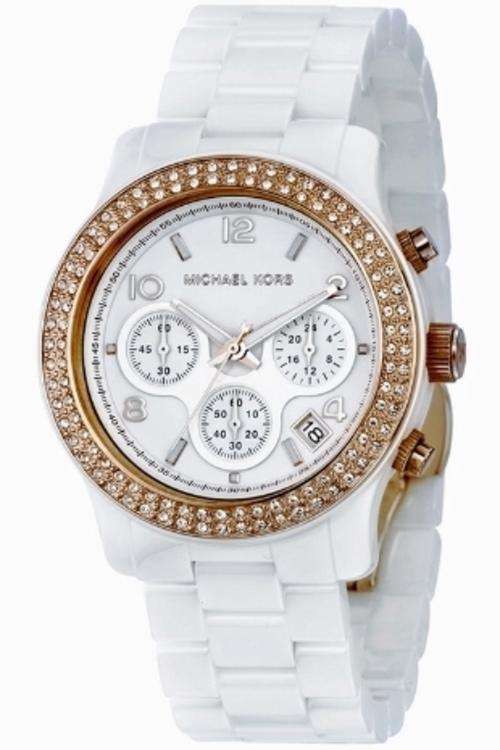 NEW ARRIVAL!! MICHAEL KORS LADIES WHITE CERAMIC WATCH MK5269