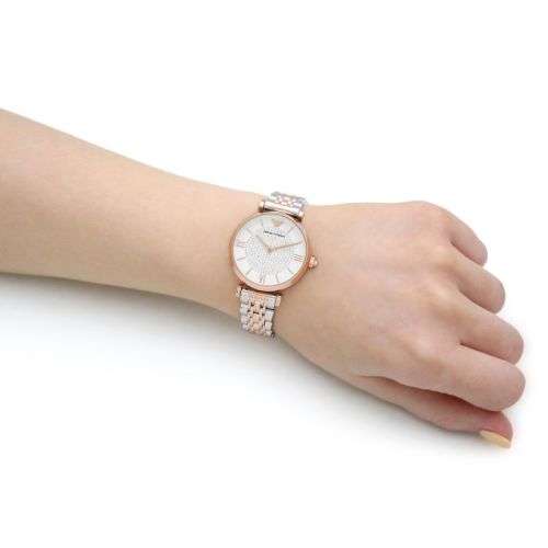 EMPORIO ARMANI Gianni T-Bar Rose Gold Stainless Steel Watch AR1926