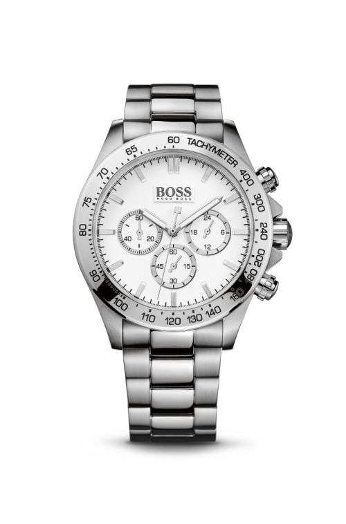HUGO BOSS Men's Chronograph Ionic White Stainless Steel 1512962